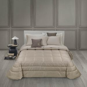 Trapunta In Raso Jacquard Frame Matrimoniale - 270X260 Trussardi Moderno Ivory Caleffi