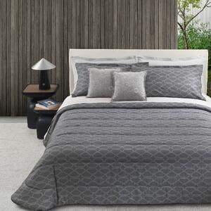 Trapunta In Raso Di Cotone Bloom Matrimoniale - 270X260 Trussardi Geometrico Grigio Caleffi