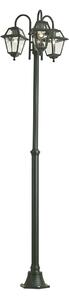 Lanterna da esterno classica verde scuro 235 cm 3 luci IP44 - Berta