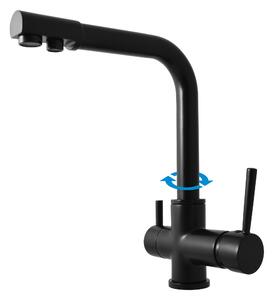 Slezák-RAV Miscelatore per lavello SEINA - nero opaco, Colore: nero opaco, Dimensione: 1/2''