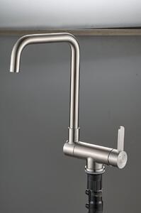 Aquanello, miscelatore da cucina pieghevole in acciaio inossidabile, modello SS-1011-FM