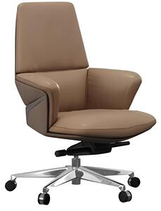 Sedia direzionale ergonomica in elegante marrone