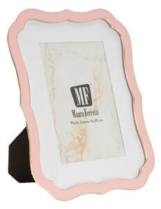 Cornice rosa chiaro in metallo/in vetro verticale con sostegno 17x22 cm Margot – Mauro Ferretti