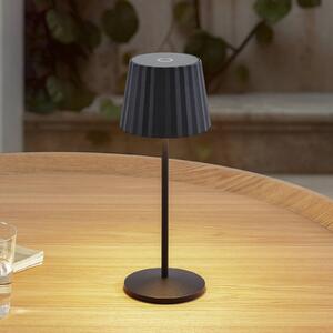 Lindby Lampada da tavolo LED ricaricabile Esali, nera, metallo, IP65 Esali Lindby, dimmerabile, Nero, Soggiorno / Sala da pranzo, Alluminio, Moderno