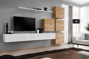 Mobile soggiorno RIONATA 9 - bianco / rovere wotan