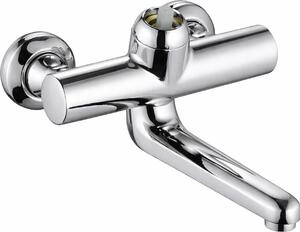 Miscelatore monocomando da parete Kludi Provita senza leva, sporgenza 255 mm, cromato, 1 pezzo