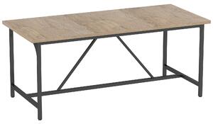 HOMCOM Tavolo da pranzo rettangolare in legno massello, 180x80x75.5cm, Legno | Aosom Italy