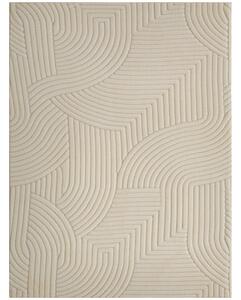 HOMCOM Tappeto da soggiorno con disegni geometrici, soffice e antiscivolo, 160 x 120 cm, Crema | Aosom Italy