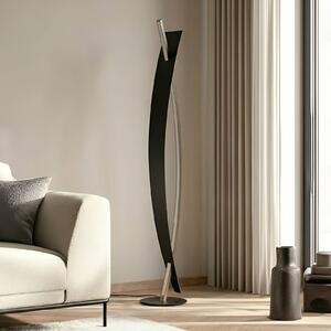 Lampada da terra a LED Marija Lucande, dimmerabile, Nero, Soggiorno / Sala da pranzo, Metallo, Moderno, Lampada LED da terra