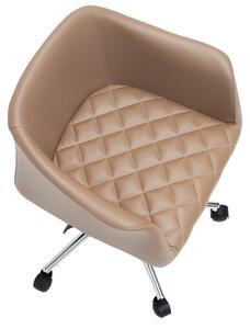 Sedia da ufficio beige di design Sedie da ufficio con braccioli esclusivi Poltrona girevole