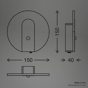 Briloner Applique da parete a LED Taro, Ottone / Oro, Soggiorno / Sala da pranzo, Metallo, Moderno, Applique a LED