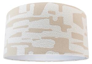 Paralume in tessuto bianco con strisce beige 50/50/25
