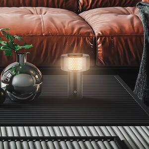 Briloner Lampada LED da tavolo a batteria Brilo unplugged Gila, oro/nero 21 cm dimmerabile, Nero, Metallo, Moderno