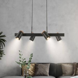 Briloner Lampada a sospensione Duta, dimmerabile, Nero, Soggiorno / Sala da pranzo, Metallo, Moderno, Lampada a sospensione
