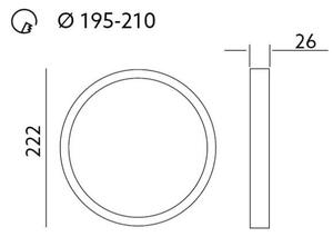 Lampada LED da incasso SIGARO PT LED/18W/230V 4000K IP40