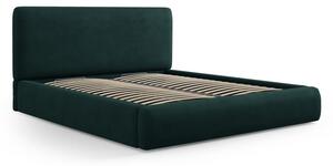 Letto matrimoniale imbottito verde scuro con contenitore a griglia 180x200 cm Colonel - Cosmopolitan Design