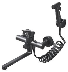 Miscelatore da cucina, acciaio inossidabile 304, design a parete, colore nero