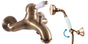 Copia del miscelatore da parete LABE in cromo, oro o ottone RAV SLEZAK A scelta: con soffione doccia orientabile