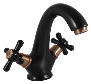 Miscelatore per lavabo MORAVA RETRO, Colore: nero opaco/ottone vecchio, Dimensione: 1/2'' (MK128.5CMATSM)