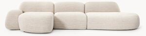 Divano angolare componibile 4 posti in bouclé con chaise longue Wolke