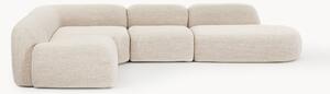 Divano angolare componibile XL in bouclé con chaise longue Wolke