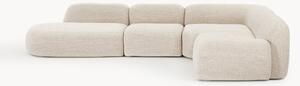 Divano angolare componibile XL in bouclé con chaise longue Wolke