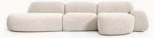 Divano angolare componibile 4 posti in bouclé con chaise longue Wolke