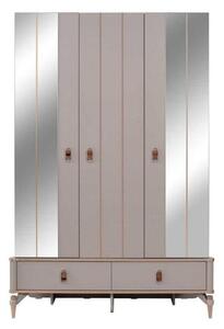 Armadio Armadio per bambini Armadio in legno Armadio beige Specchio