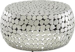 Tavolino in metallo argento 66x66x32 cm tavolino in alluminio | Wohnling