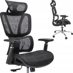 JUMI sedia da ufficio ergonomica NEOVA sedia da ufficio regolabile per scrivania nero braccioli