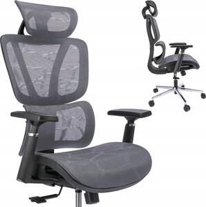 JUMI sedia da ufficio ergonomica NEOVA sedia da ufficio regolabile per scrivania grigio braccioli