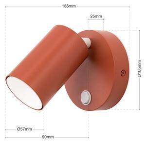 Orion - Faretto da parete PENN 1xGU10/13W/230V colore mattone