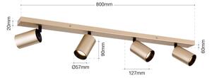 Orion - Faretto SEAN 4xGU10/13W/230V dorato