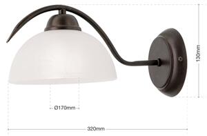 Orion - Lampada da parete RULA 1xE27/40W/230V bianco/bronzo