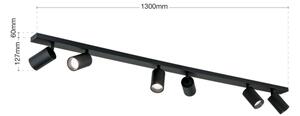 Orion - Plafoniera con 6 faretti SEAN 6xGU10/13W/230V nero