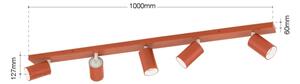 Orion - Faretto PENN 5xGU10/13W/230V colore mattone