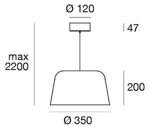 Linea Light Lampada LED a sospensione Delfi_P, bianca, Ø 35 cm, metallo dimmerabile, Bianco / Opale, Soggiorno / Sala da pranzo, Alluminio, Moderno