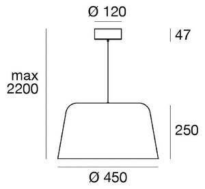 Linea Light Lampada LED a sospensione Delfi_P, bianca, Ø 45 cm, metallo dimmerabile, Bianco / Opale, Soggiorno / Sala da pranzo, Alluminio, Moderno