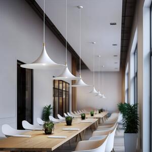 Linea Light Lampada a sospensione Morgana, dimmerabile, Bianco / Opale, Soggiorno / Sala da pranzo, Alluminio, Moderno, Lampada a sospensione