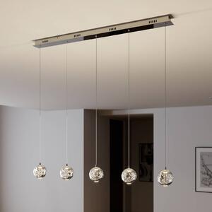 Lampada a sospensione in vetro Hayley Lucande, Chiaro / Trasparente, Soggiorno / Sala da pranzo, Vetro, Moderno, Lampada a sospensione
