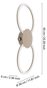 Eglo 902127 - Applique da parete LED VENTICELLO LED/20W/230V + LED/0,91W beige