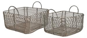 Harper Medium - Set Due Cesti In Rattan