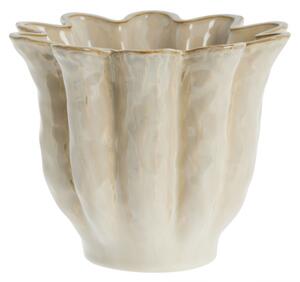 Vielle - Porta Vaso In Ceramica, Beige