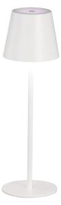 Lampada da tavolo a LED bianca con paralume in metallo (altezza 36,5 cm) Viletto - Fischer & Honsel