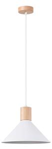 Sollux SL.1319 - Lampadario a sospensione con filo JAGA 1xE27/15W/230V diametro 30 cm bianco
