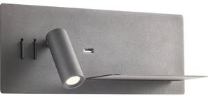 Redo 01-3316 - Luce Spot da parete a LED BROOK LED/8W/230V + LED/3W USB nero