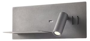 Redo 01-2985 - Luce Spot da parete a LED BROOK LED/8W/230V + LED/3W USB nero
