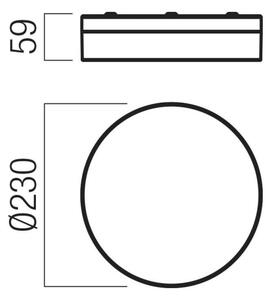 Redo 01-3731 - Plafoniera LED FRISBI LED/12W/230V 3000/4000K IP44 bianco