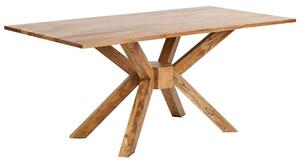 Tavolo da pranzo in legno chiaro 180 x 90 cm in legno d'acacia Design rustico tradizionale Sala da pranzo Beliani