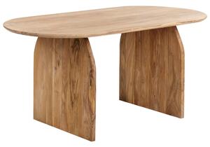 Tavolo da pranzo in legno chiaro 180 x 90 cm in legno d'acacia Design rustico tradizionale Sala da pranzo Beliani